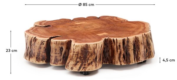 Kave Home Dřevěný konferenční stolek Tavine 85 cm