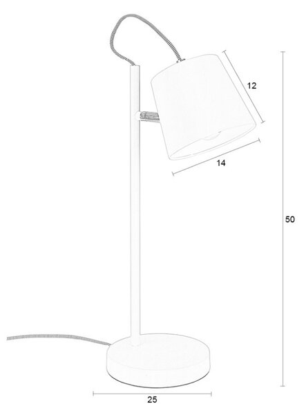 Béžová kovová stolní lampa ZUIVER BUCKLE HEAD