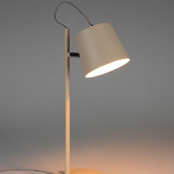 Béžová kovová stolní lampa ZUIVER BUCKLE HEAD