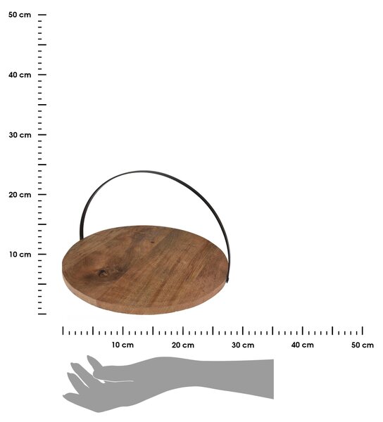 Dřevěný servírovací tác Simple, (fi) 28 cm