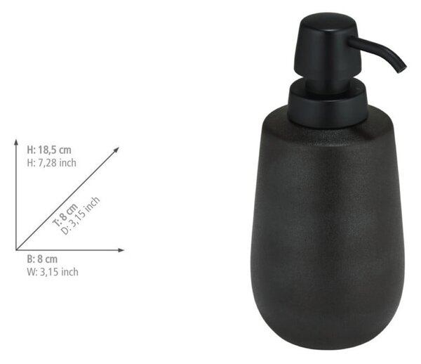 Černý keramický dávkovač mýdla 490 ml Nerno – Wenko