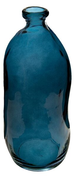 Skleněná váza Jeanne Blue 14,5x35 cm