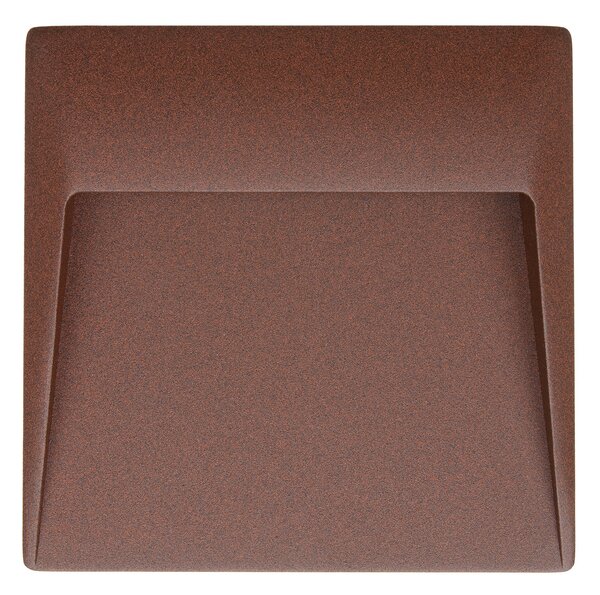 Linea Light 81292W07 Envelope_W Wall-Recessed, cortenové nástěnné svítidlo, 7W LED 3000K, 17x16,8cm, IP65