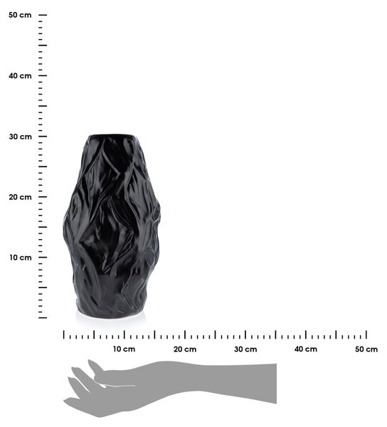 Keramická váza Louis Black 16x29 cm