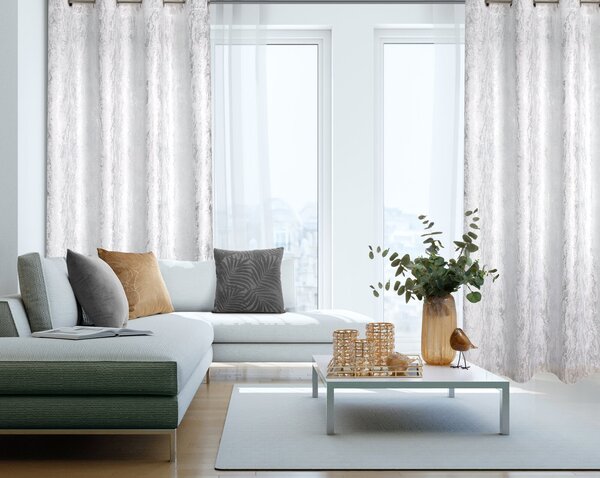 ZATEMŇOVACÍ ZÁVĚS NA KROUŽCÍCH ELISE 140X250 CM BÍLÁ
