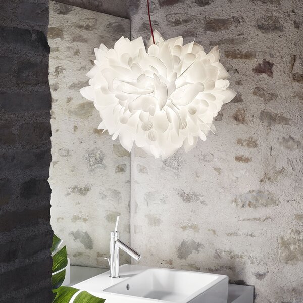 SLAMP VELSS00FLG01R00000EU Veli Foliage, závěsné designové svítidlo s červeným kabelem, 2x12W E27, prům. 45cm