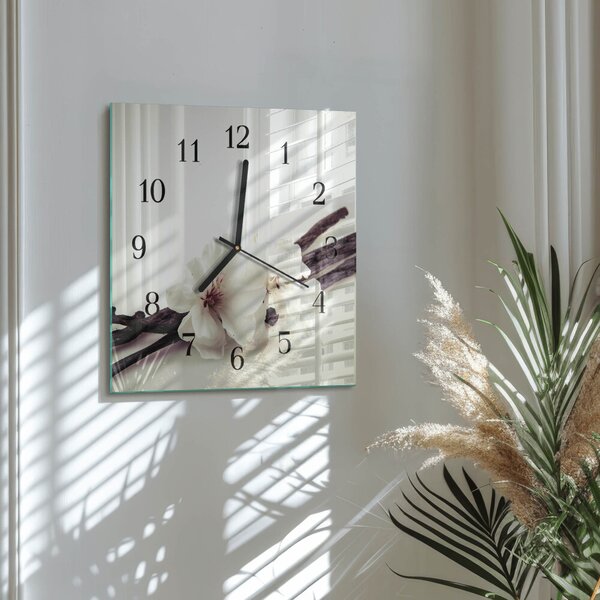Skleněné hodiny na stěnu Vanilka zskc-30x30-00177385