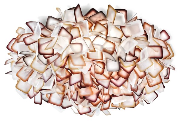 SLAMP CLICL00ORG00000000EU Clizia large, stropní designové svítidlo z Opalflexu s oranžovým okrajem, 3x12W E27, prům. 78cm