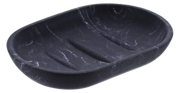 Miska na mýdlo Everist Black Marble, černá