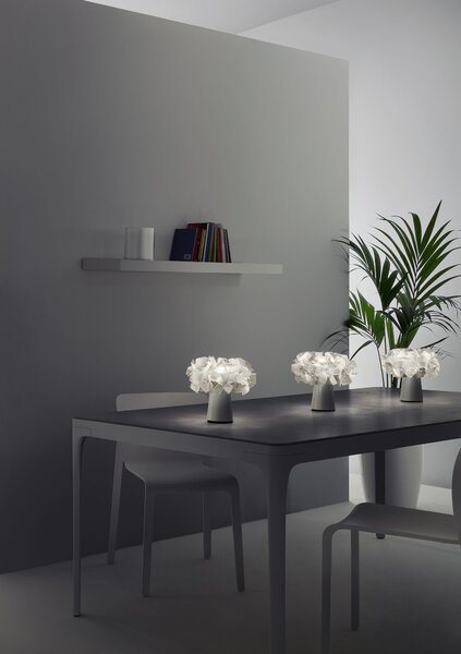 SLAMP CLIT000FUM000BD000EU Clizia Fumé table, stolní designová lampička na baterii, 1,3W LED 2700K, výška 25cm