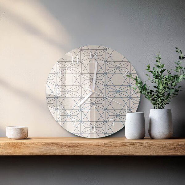 Skleněné hodiny na stěnu Geometrický vzor zsob-fi30-00091697