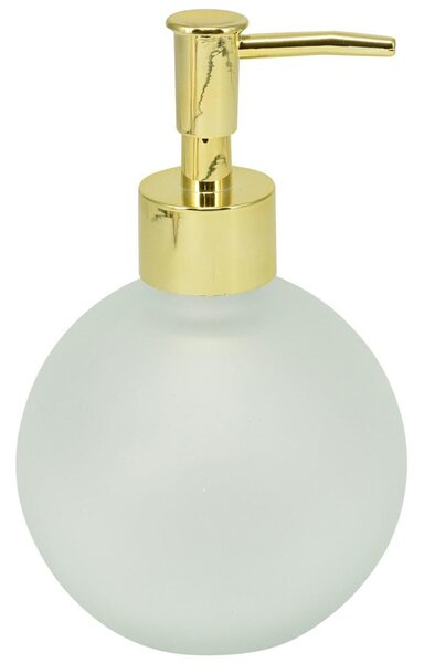 Dávkovač mýdla Globe, bílá/se zlatými prvky, 400 ml