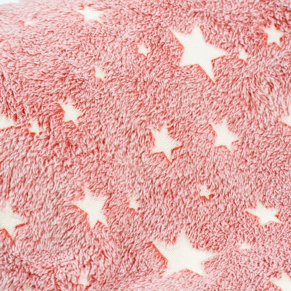 4Home Deka Soft Dreams Stars svíticí červená, 150 x 200 cm