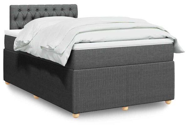Box spring postel s matrací tmavě šedá 120x190 cm textil 3287403