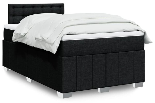 Box spring postel s matrací černá 120x190 cm textil 3289323