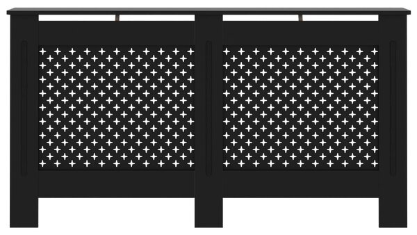 Kryt na radiátor černý 152 x 19 x 81,5 cm MDF