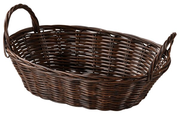 Košík na pečivo Oval Dark, 28x21 cm