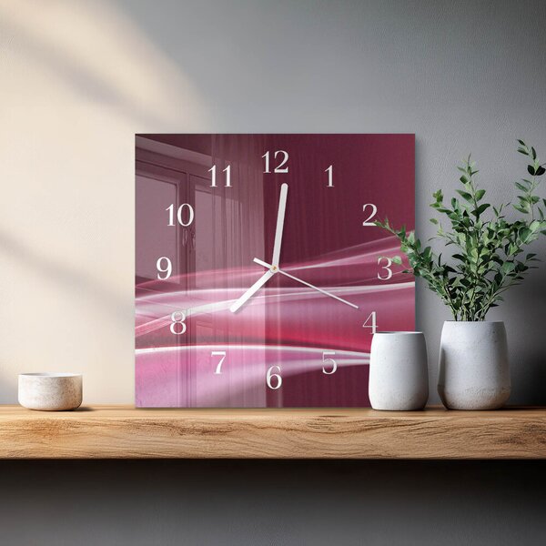 Skleněné hodiny Abstraktní čáry zskb-30x30-00082701