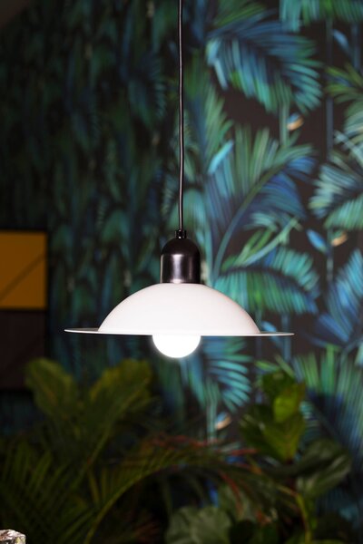 Stilnovo 8985 Lampiatta, retro červené závěsné svítidlo, 1x7W LED E27, prům. 28,2cm
