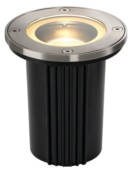 SLV 228430 Dasar Exact 116 zápustné svítidlo do země 1xGU10 nerez, s nastavitelným směrem svícení, průměr 11,6cm , IP67