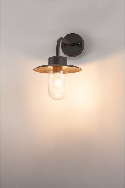 SLV 1000820 Molat, nástěnné venkovní svítidlo, 1xE27 max. 60W, antracitová, průměr 23cm, IP44