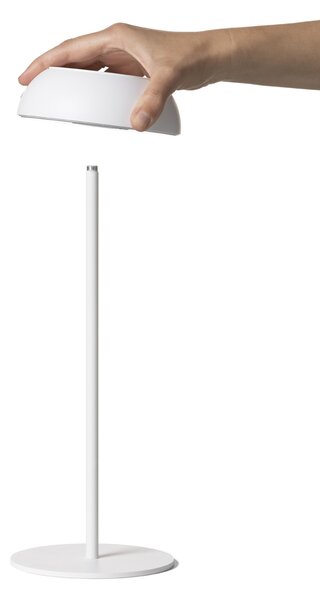 Axolight Float, bílá přenosná lampička na baterii, 3,5W LED 2700K stmívatelná, výška 34,7cm, IP55