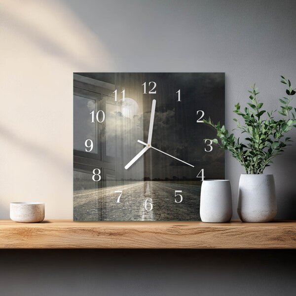 Skleněné hodiny Cesta Měsíce zskb-30x30-00085163