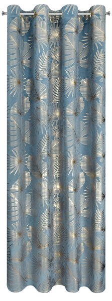 ZATEMŇOVACÍ ZÁVĚS NA KROUŽCÍCH ARIA 135X250 CM LISTY