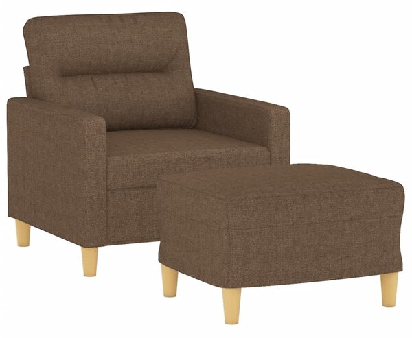Křeslo s podnožkou hnědé 60 cm textil 3201068