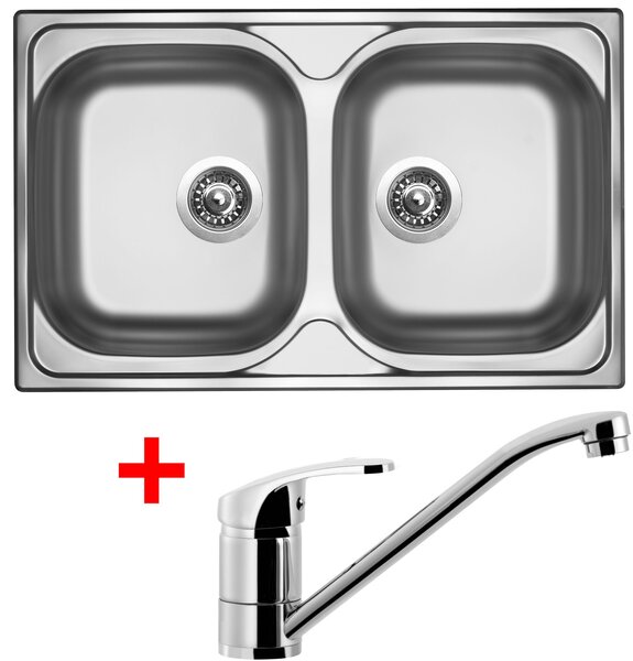 Set Sinks CLASSIC 800 DUO V matný + baterie PRONTO