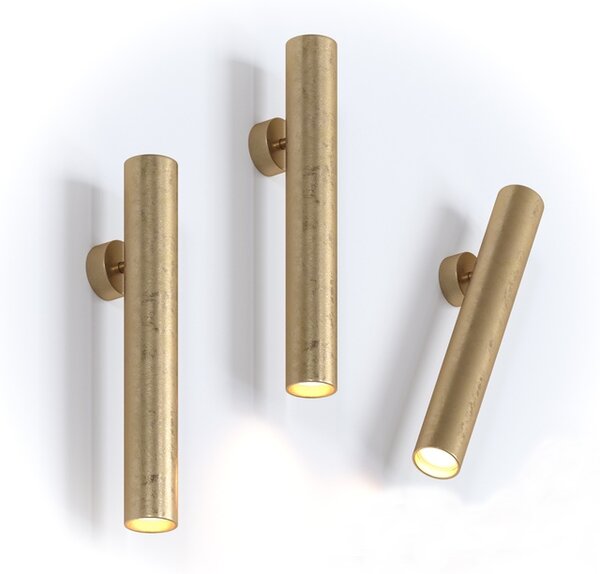 Axolight Ego, nástěnné/stropní svítidlo z přírodní mosazi, LED 8,8W 3000K výška 23,9cm