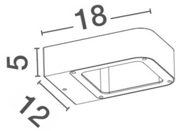 NOVA LUCE venkovní nástěnné svítidlo ACQUA tmavě šedý hliník akrylový difuzor LED 5W 3000K 110-265V 38st. IP54 713312