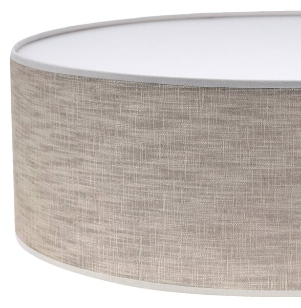 Stropní svítidlo Stone, 1x béžové textilní stínítko/bílé PVCové stínítko, (bílé plexisklo), (fi 40cm)