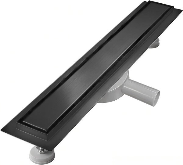 Sunrik Lineární sprchový odtok 50 cm s míkou a sifonem 360° erný