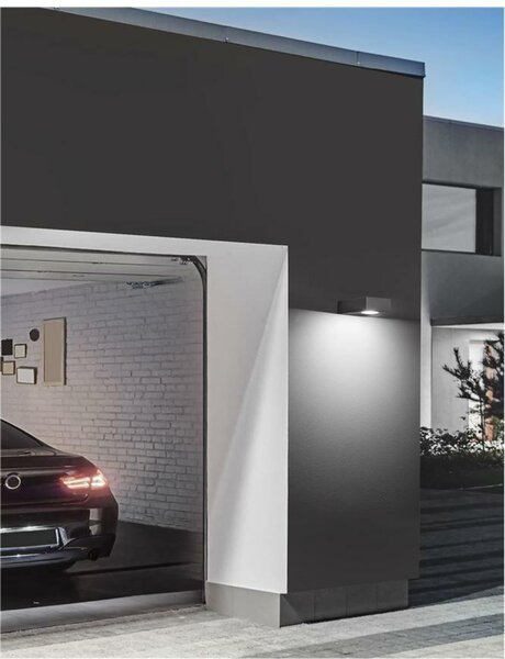 NOVA LUCE venkovní nástěnné svítidlo APOLLO tmavě šedý hliník akrylový difuzor LED 5W 3000K 110-265V 120st. IP54 713411