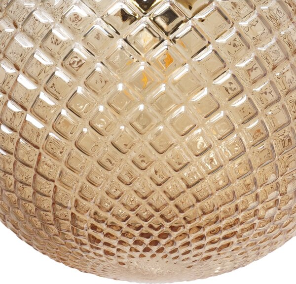 Závěsné svítidlo Cannes, 1x medové skleněné stínítko (fi 20 cm), G