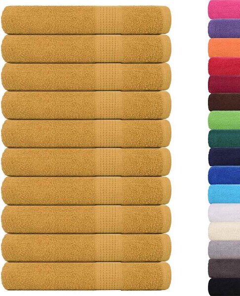 Saunové osušky FROGN 10 ks zlaté 80x200 cm 360 g/m²