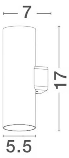 NOVA LUCE venkovní nástěnné svítidlo ALP černý hliník a sklo LED Chip Cree 10W 220-240V 3000K 7st. IP65 9010009