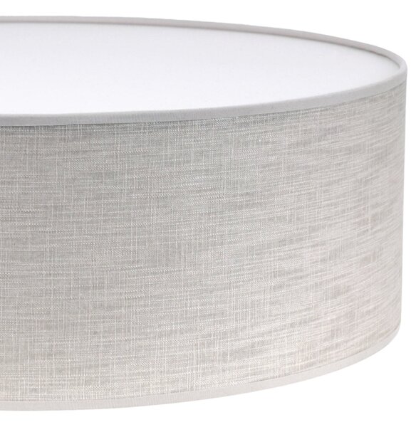 Stropní svítidlo Stone, 1x světle béžové textilní stínítko/bílé PVCové stínítko, (bílé plexisklo), (fi 40cm)