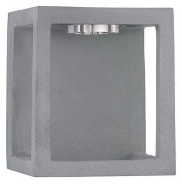 NOVA LUCE venkovní nástěnné svítidlo BEV šedý beton skleněný difuzor LED 5W 3000K 120-230V IP65 9540214