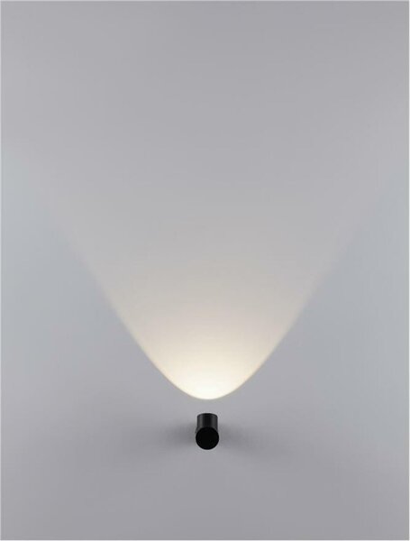 NOVA LUCE venkovní nástěnné svítidlo BRICE černý hliník skleněný difuzor Osram LED 6W 3000K 220-240V IP54 9136176