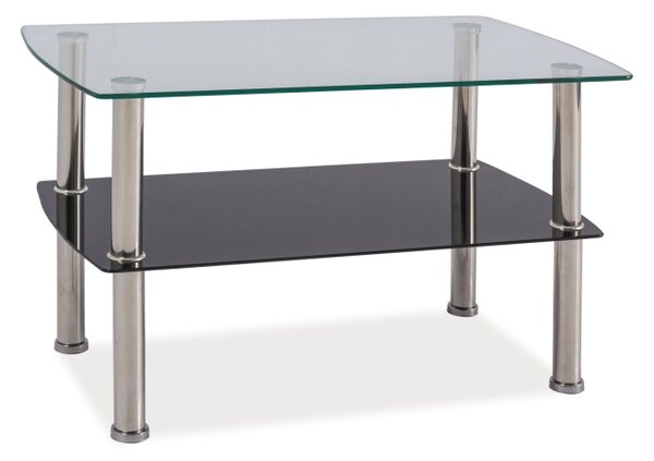 Konferenční stolek IRENE 75x45x45, 75 x 45 x 45 cm,, transparentní, sklo