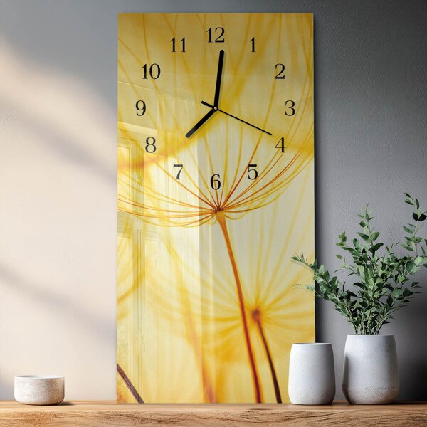 Skleněné hodiny vertikální Květ zsppc-30x60-00171946