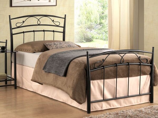 Signal Kovová postel SIENA 90 x 200 cm barva černá
