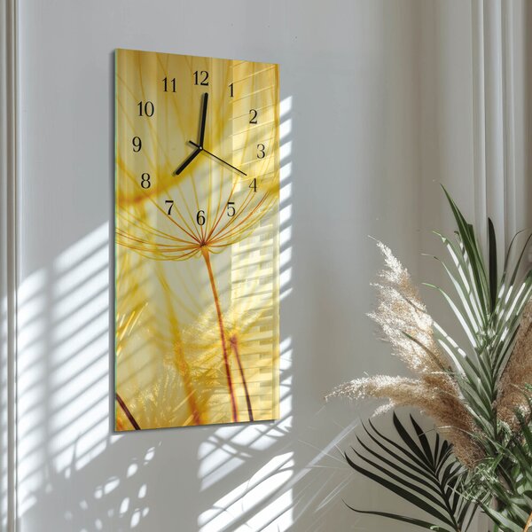 Skleněné hodiny vertikální Květ zsppc-30x60-00171946