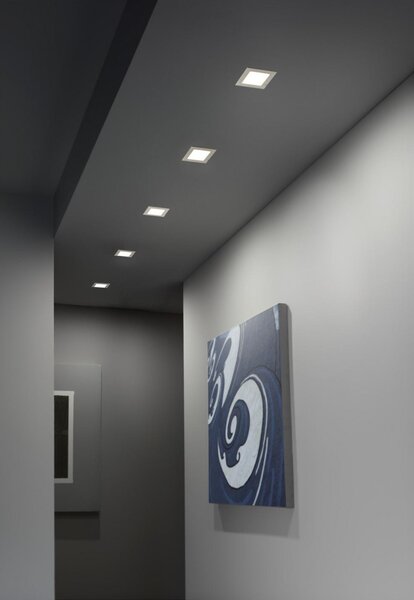 Linea Light 4722 Incacsso, hranatá bodovka z kartáčovaného nerezu, max 1x35W GY6,35, 9x9cm