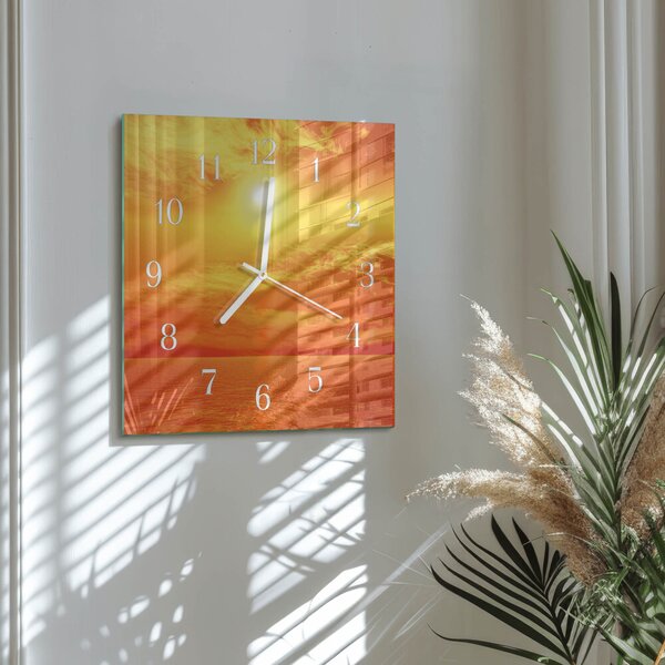 Skleněné hodiny Slunný zskb-30x30-00057434