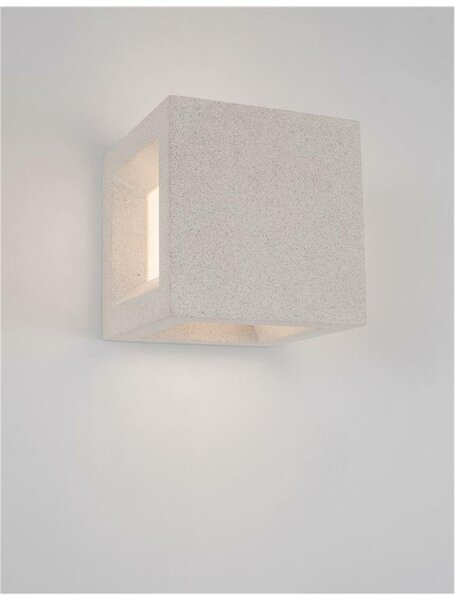 NOVA LUCE venkovní nástěnné svítidlo CASTRO bílý pískovec a akryl E27 1x12W bez žárovky 100-240V IP65 9762162
