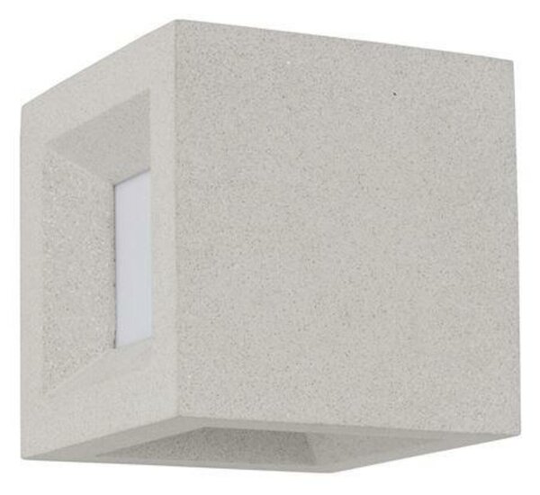 NOVA LUCE venkovní nástěnné svítidlo CASTRO bílý pískovec a akryl E27 1x12W bez žárovky 100-240V IP65 9762162