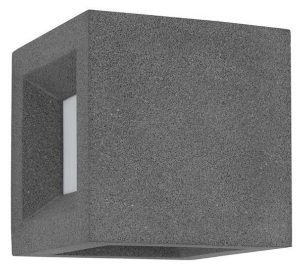 NOVA LUCE venkovní nástěnné svítidlo CASTRO šedý pískovec a akryl E27 1x12W bez žárovky 100-240V IP65 9762161